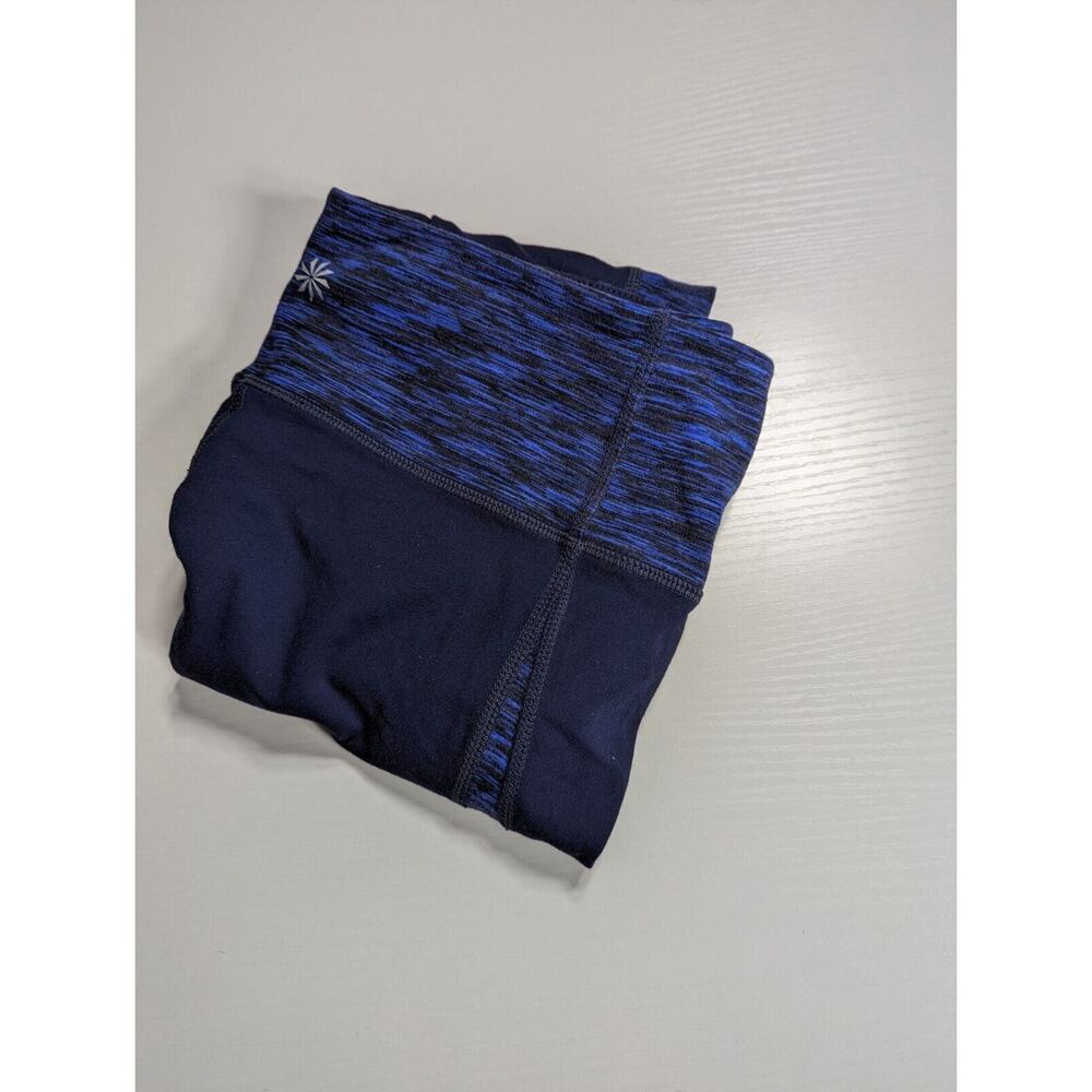 Athleta Leggings Womens Size M Dark Blue Capri Leggings Yoga Workout Pants